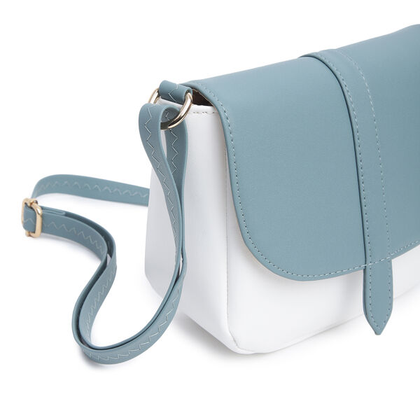 Fastrack Classic Sling Bag for Women | Stylish Crossbody Bag for Girls, Ladies, Women | Spacious, Two-Toned Bag Made of High Quality Faux Leather (White) - image number 3