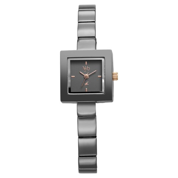 Vyb Successor By Fastrack Quartz Analog Grey Dial Metal Strap Watch For Girls - image number 2