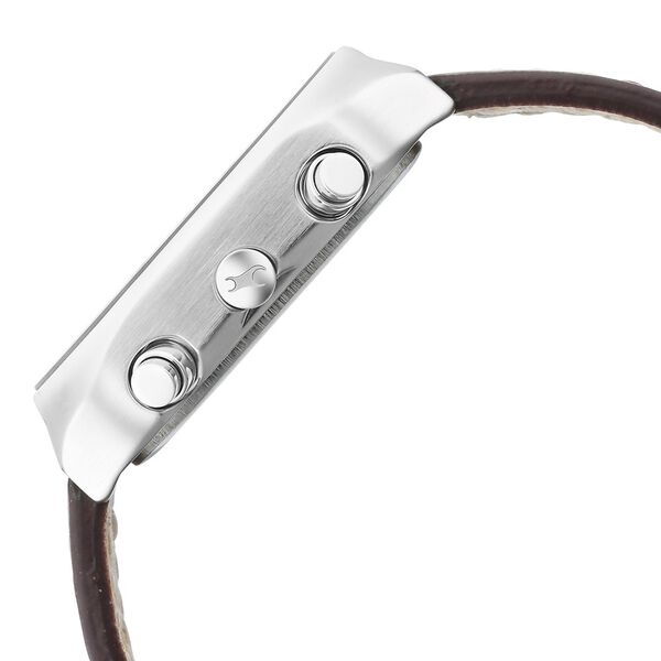 Fastrack Fleek Quartz Multifunction Green Dial Leather Strap Watch For Guys - image number 3