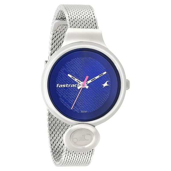 Fastrack Denim Quartz Analog Blue Dial Stainless Steel Strap Watch for Girls - image number 1