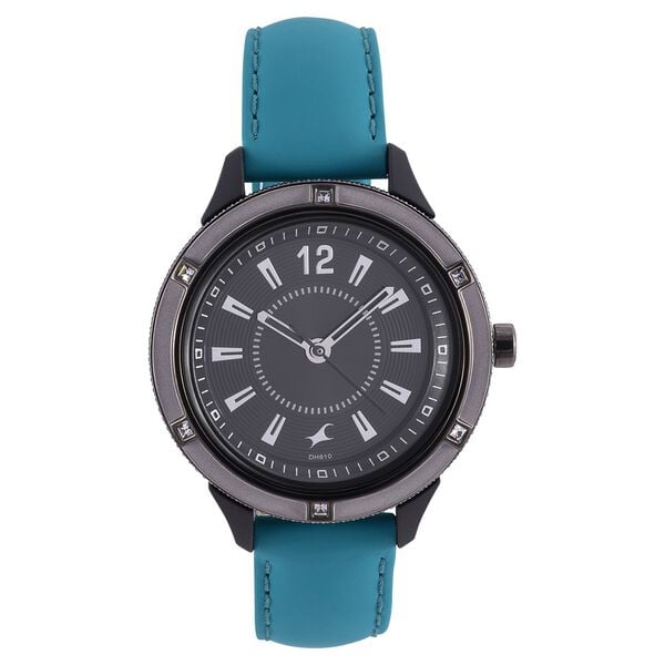 Fastrack Quartz Analog Black Dial Leather Strap Watch for Girls - image number 1