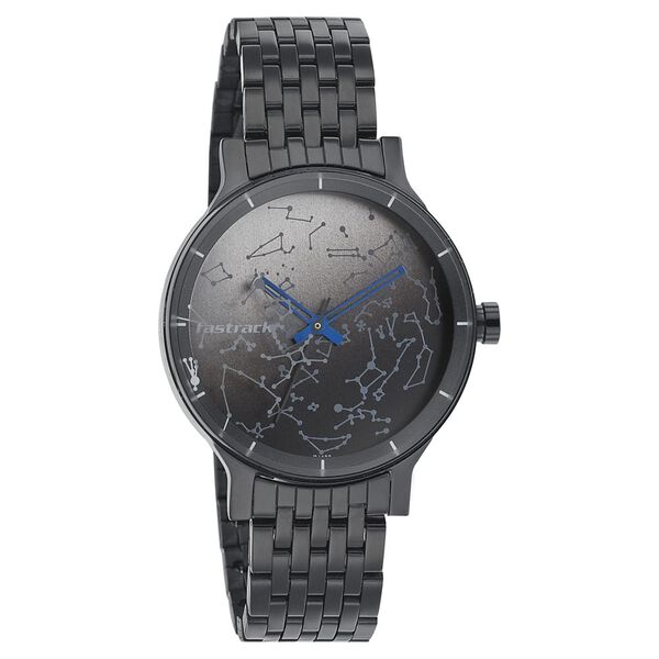 Fastrack Space Rover Quartz Analog Black Dial Stainless Steel Strap Watch for Girls - image number 0