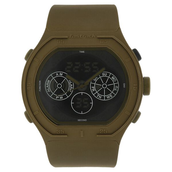 Fastrack Quartz Analog Digital Black Dial Plastic Strap Watch for Guys - image number 0