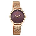 Fastrack Stunners Quartz Analog Purple Dial Rose Gold Stainless Steel Strap Watch For Girls - image number 1
