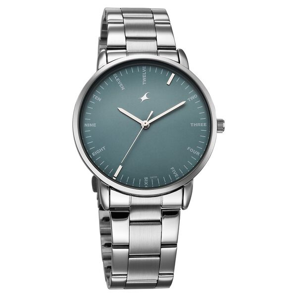 Fastrack Stunners X Quartz Analog Blue Dial Stainless Steel Strap Watch For Guys - image number 1