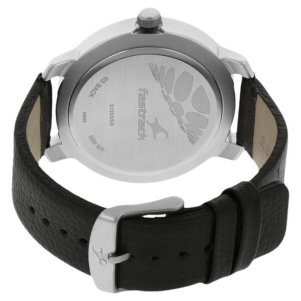 Fastrack Quartz Analog Green Dial Leather Strap Watch for Guys - image number 3