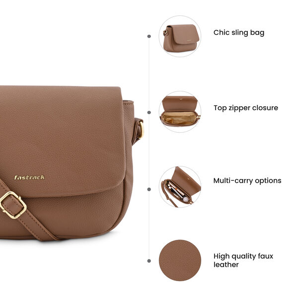 Fastrack Carryall Tan Sling with Adjustable Strap - image number 8