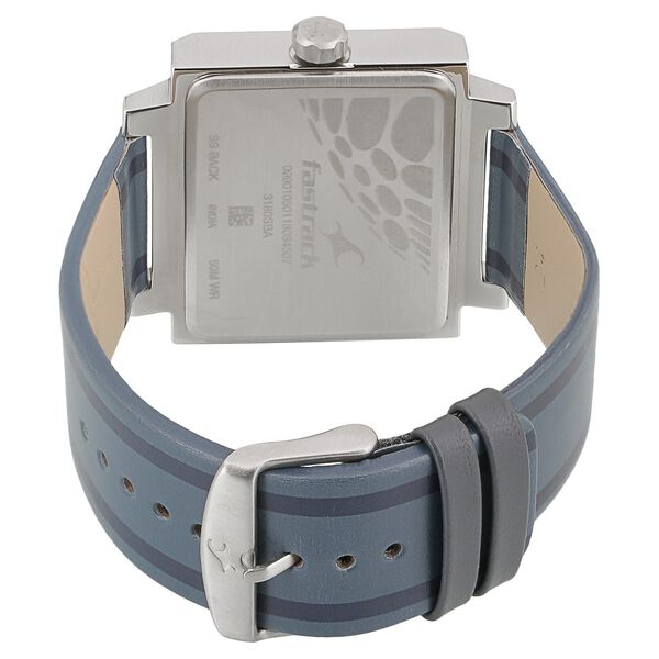 Fastrack Varsity Quartz Analog Grey Dial Leather Strap Watch for Guys - image number 3