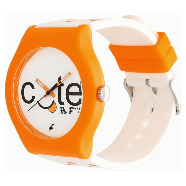 Fastrack Quartz Analog White Dial Silicone Strap Watch for Unisex - image number 2