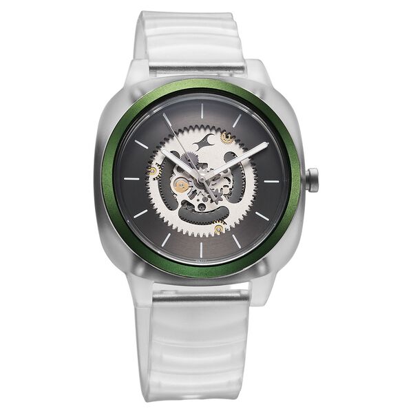 Fastrack Bare Quartz Analog Skeleton Unisex Watch With Anthracite Dial And Translucent Plastic Strap - image number 2