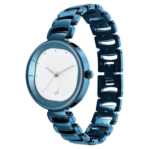 Fastrack Style Up Quartz Analog Silver Dial Metal Strap Watch for Girls - image number 3