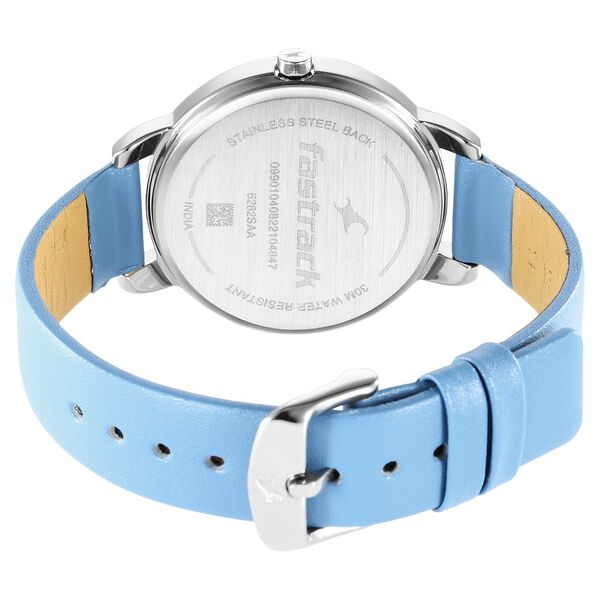 Fastrack Stunners Quartz Analog Blue Dial Leather Strap Watch for Girls - image number 4