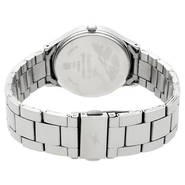 Fastrack Denim Quartz Analog White Dial Stainless Steel Strap Watch for Girls - image number 4