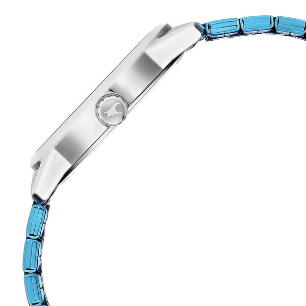 Fastrack Exuberant Quartz Analog with Day and Date Blue Dial Metal Strap Watch for Guys - image number 4