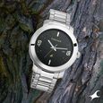 Fastrack Bare Basics Quartz Analog with Date Black Dial Stainless Steel Strap Watch for Guys - image number 0