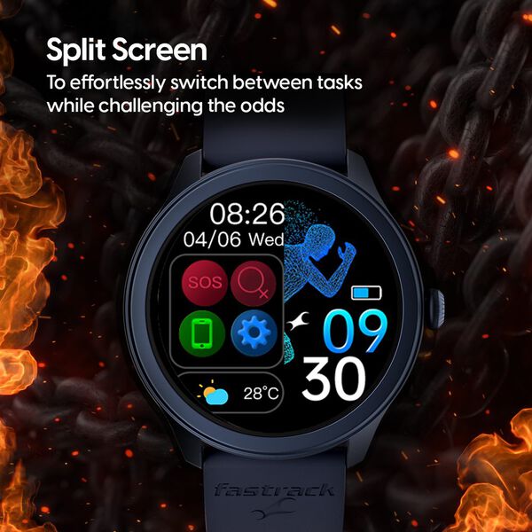 Fastrack Reflex Invoke Smartwatch Grey: BT Calling, Advanced Chipset, Breathing Rate, IP68 - image number 3