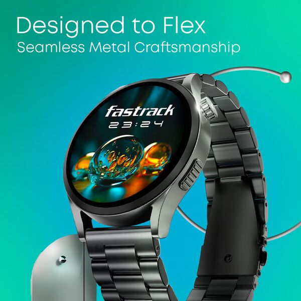 Fastrack Radiant FX4 Premium Metal Smartwatch with 3.8 cm EdgeX AMOLED Display, Functional Crown - image number 1