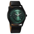 Fastrack Groove Quartz Analog Green Dial Black Leather Strap Watch For Guys - image number 1