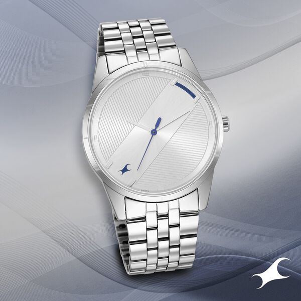 Fastrack Stunners Quartz Analog Silver Dial Metal Strap Watch for Guys - image number 0