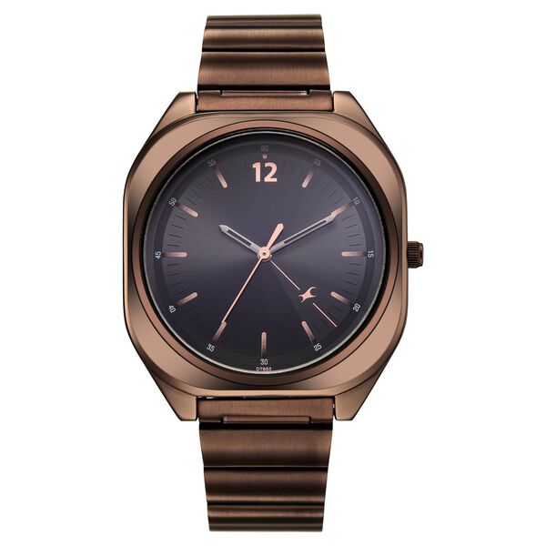 Fastrack 9 to Fine Analog with Black Dial Metal Strap Watch for Guys - image number 0
