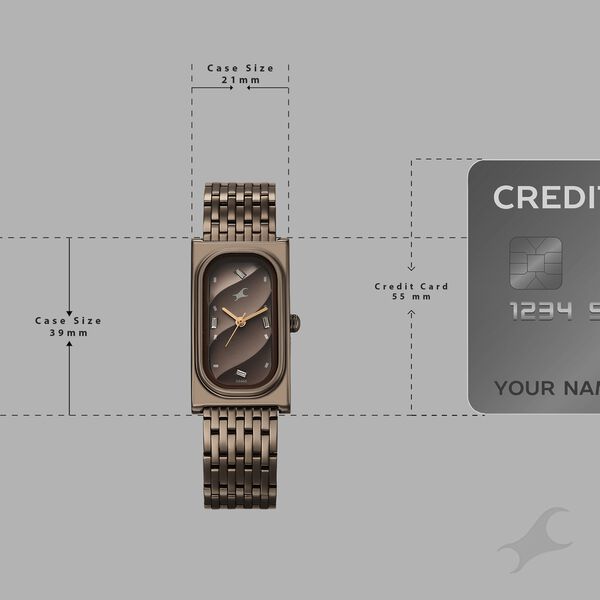 Fastrack Gelato brown analog bracelet watch with Chocolate dial for Girls - image number 3