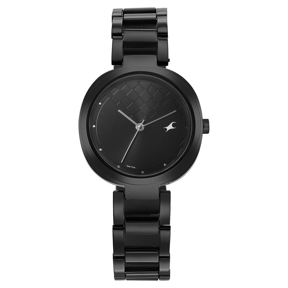 Buy Online Fastrack Stunners Quartz Analog Black Dial Stainless Steel Strap Watch for Girls ns6247nm02 Fastrack