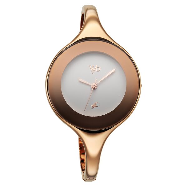 Vyb Slayer By Fastrack Quartz Analog White Dial Metal Strap Watch For Girls - image number 0