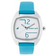 Fastrack Bare Basics Quartz Analog Blue Dial Stainless Steel Strap Watch for Girls