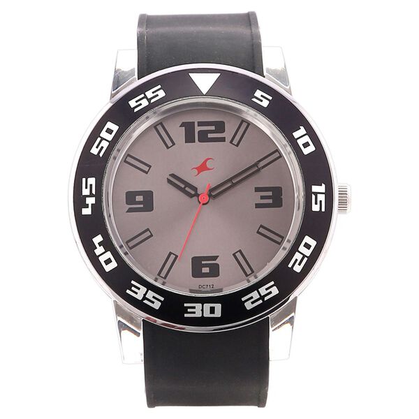 Fastrack Quartz Analog Grey Dial Plastic Strap Watch for Guys - image number 0