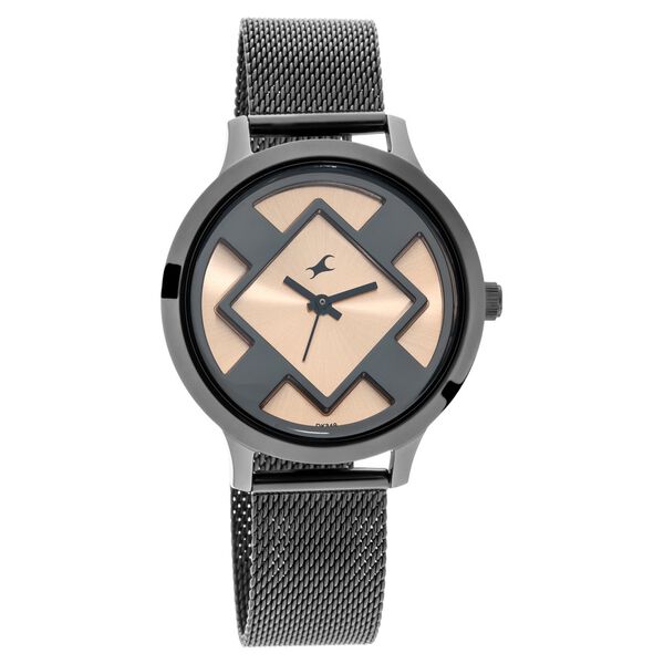 Fastrack Fit Outs Quartz Analog Rose Gold Dial Metal Strap Watch for Girls - image number 0