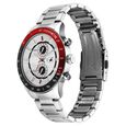 Fastrack Overdrive Quartz Chronograph Tachymeter White Dial Silver Stainless Steel Strap Watch For Guys - image number 2