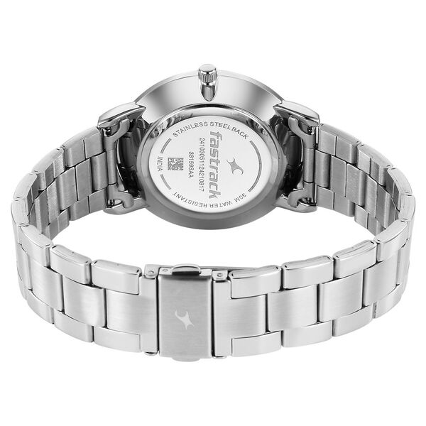 Fastrack Stunners X Quartz Analog Blue Dial Stainless Steel Strap Watch For Guys - image number 4
