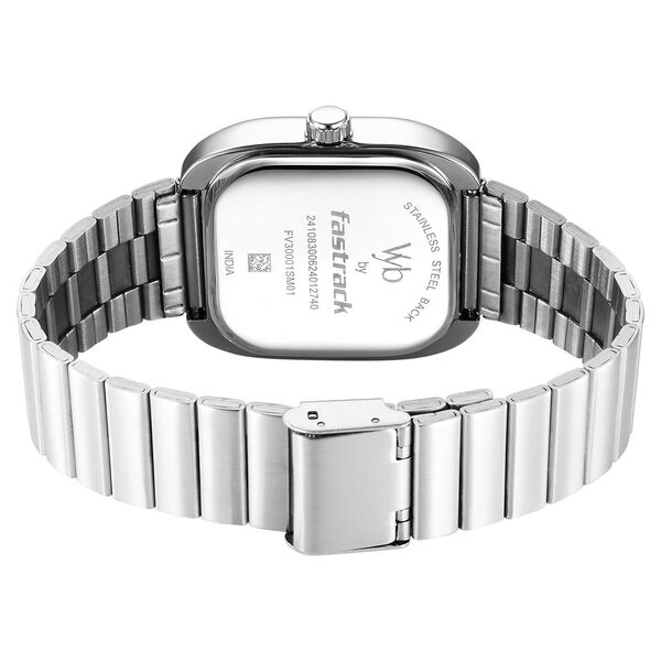 Fastrack Vyb Maverick Quartz Analog Blue Dial Silver Metal Strap Watch For Guys - image number 5