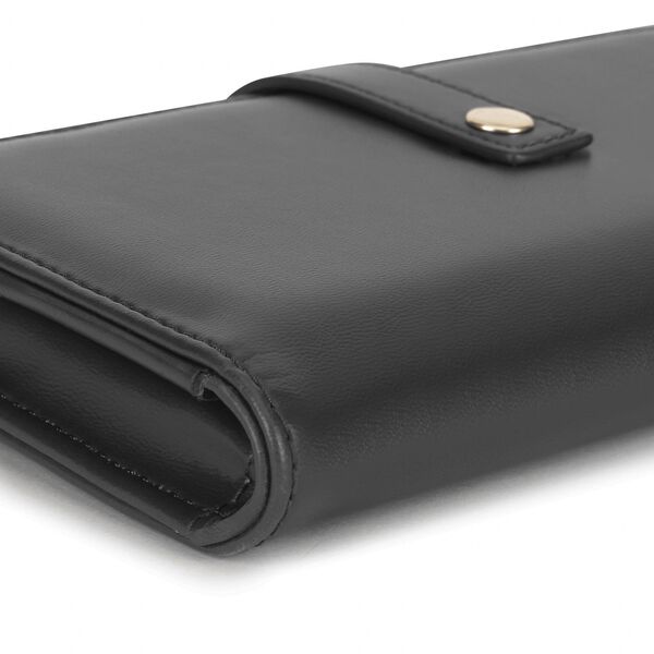Black snapfold wallet - image number 7