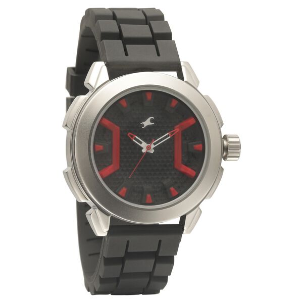 Fastrack Quartz Analog Black Dial Plastic Strap Watch for Guys - image number 0