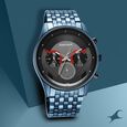 Fastrack Thor Quartz Multifunction Red Dial Metal Strap Watch for Guys