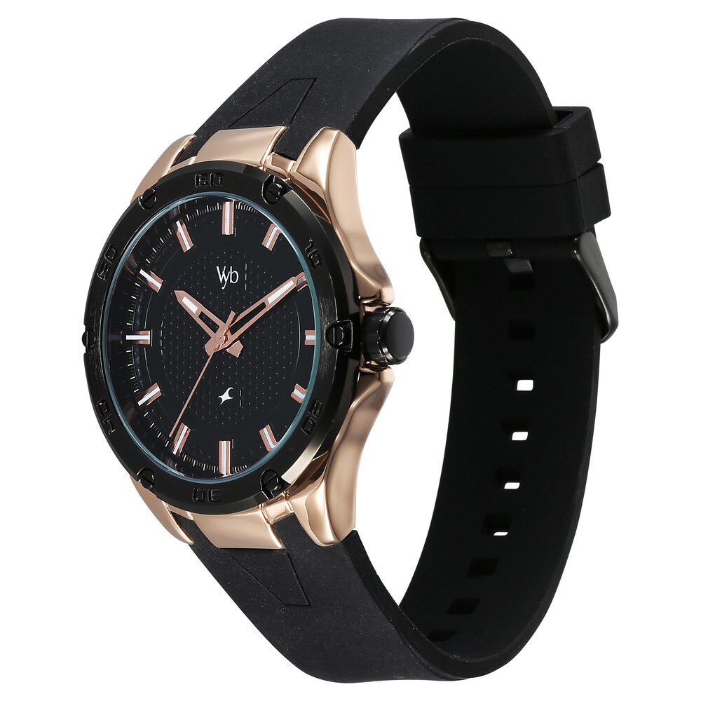 Buy Online Vyb Challenger By Fastrack Quartz Analog Black Dial