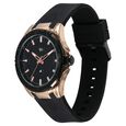 Vyb Challenger By Fastrack Quartz Analog Black Dial Silicone Strap Watch For Guys - image number 3