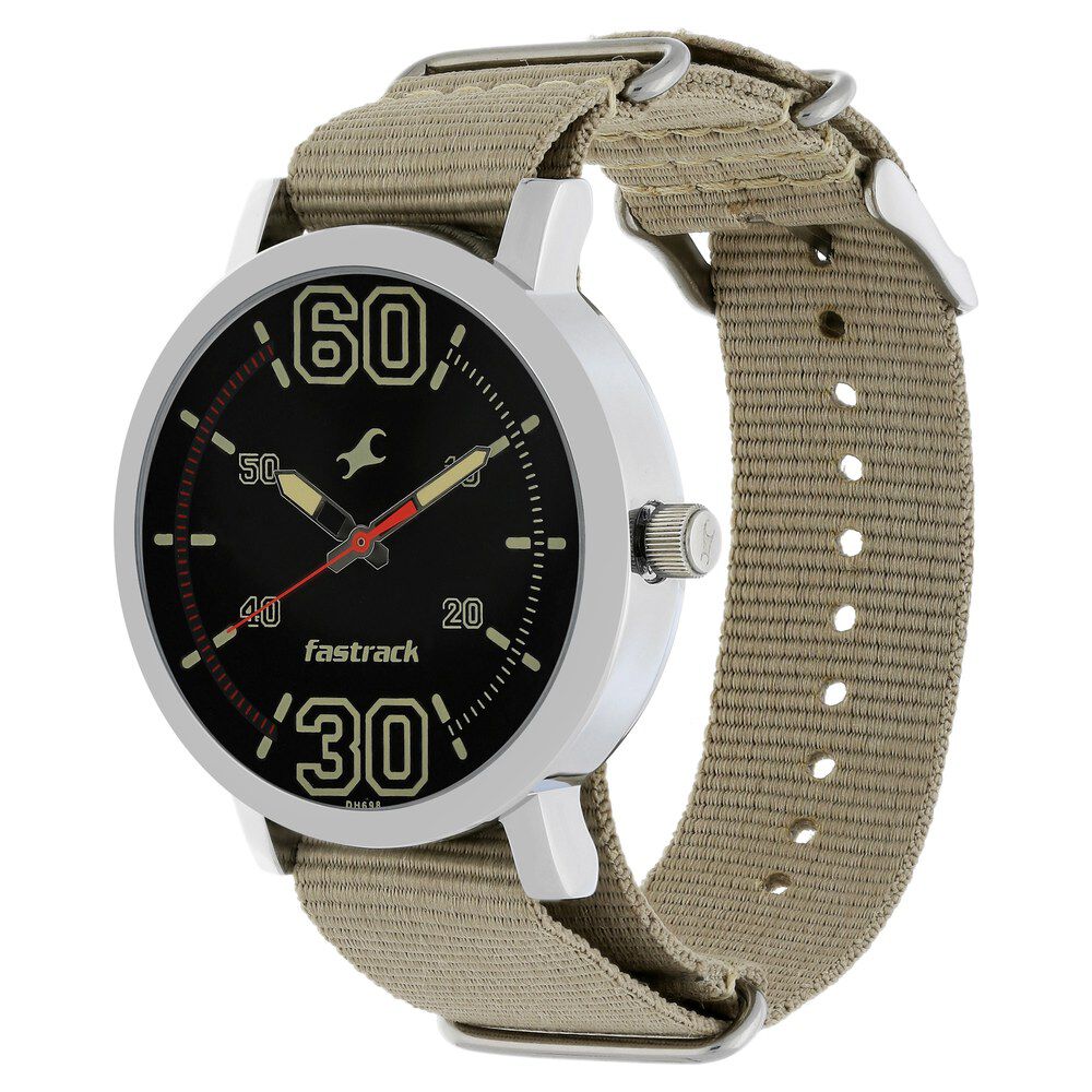 Buy Online Fastrack Fundamentals Quartz Analog Black Dial Plastic Strap Watch for Guys nl38052sp01 Fastrack