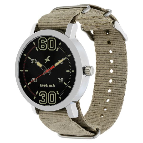 Fastrack Fundamentals Quartz Analog Black Dial Plastic Strap Watch for Guys - image number 2