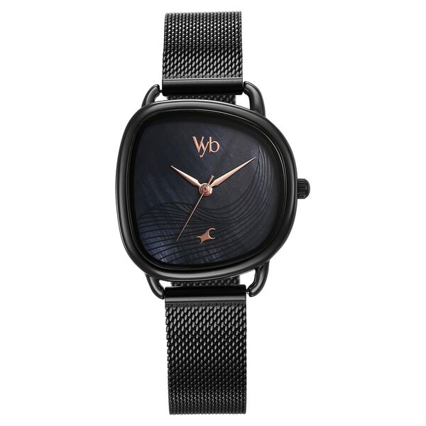 Fastrack Vyb Manifester Quartz Analog Black Dial Stainless Steel Strap Watch for Girls - image number 1