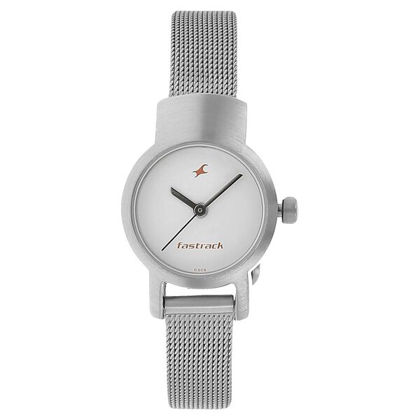 Fastrack Quartz Analog White Dial Metal Strap Watch for Girls - image number 0
