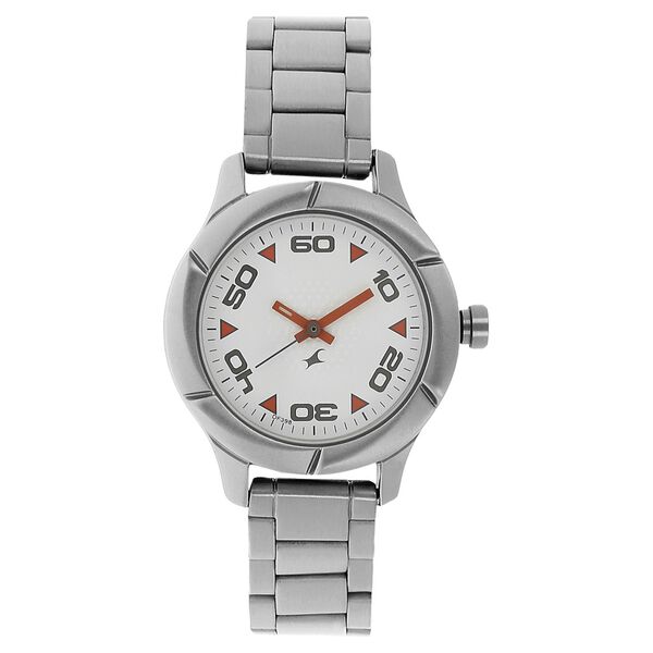 Fastrack Quartz Analog White Dial Stainless Steel Strap Watch for Girls - image number 0