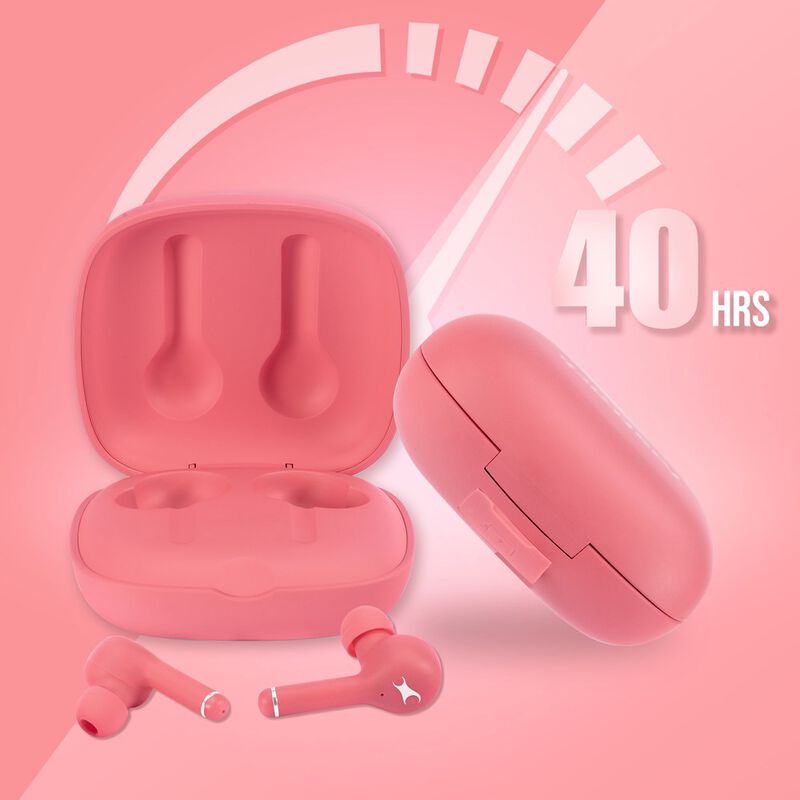 Reflex Tunes Truly Wireless Pink Ear Buds with 40 Hrs battery life - image number 3