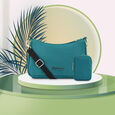Fastrack Teal Blue Crossbody Sling Bag for Girls - image number 0