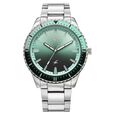 Vyb Hustler By Fastrack Quartz Analog Green Dial Silver Metal Strap Watch For Guys - image number 0