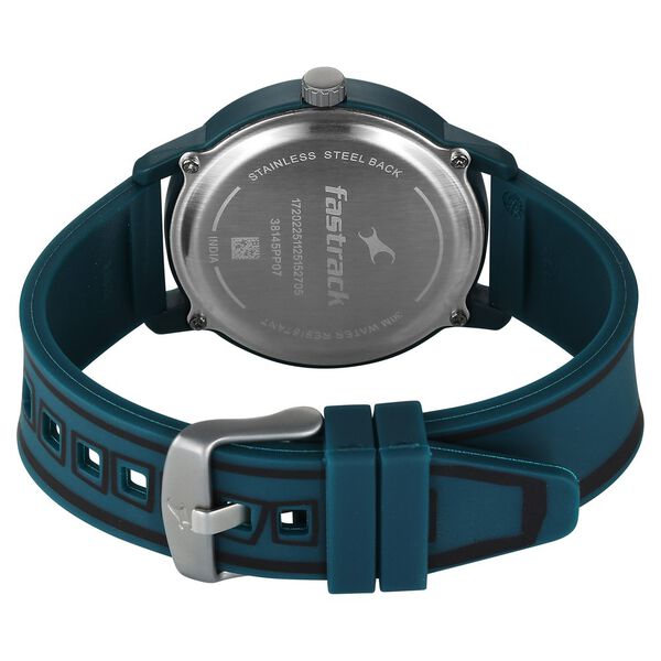 Fastrack Zine Quartz Analog Green Dial Green Silicone Strap Watch For Guys - image number 5