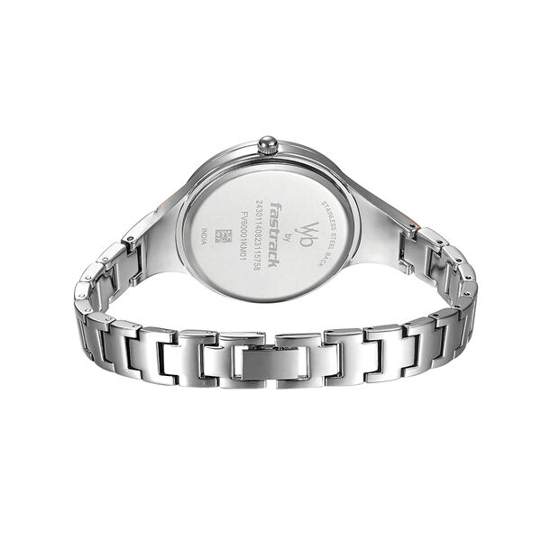 Fastrack Vyb Striker Quartz Analog Rose Gold Dial Metal Strap Watch for Girls - image number 5