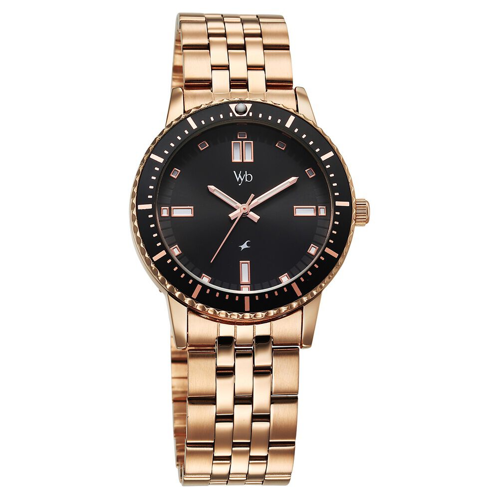 Buy Online Vyb Manifester By Fastrack Quartz Analog Black Dial