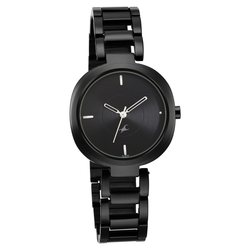 Buy Online Fastrack Stunners Quartz Analog Black Dial Metal Strap Watch for Girls ns6247nm01 Fastrack